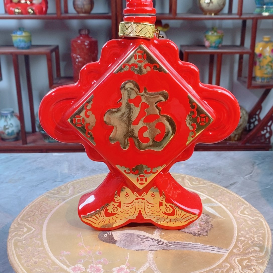 摆件景德镇垚晶陶瓷1.5斤福气满满