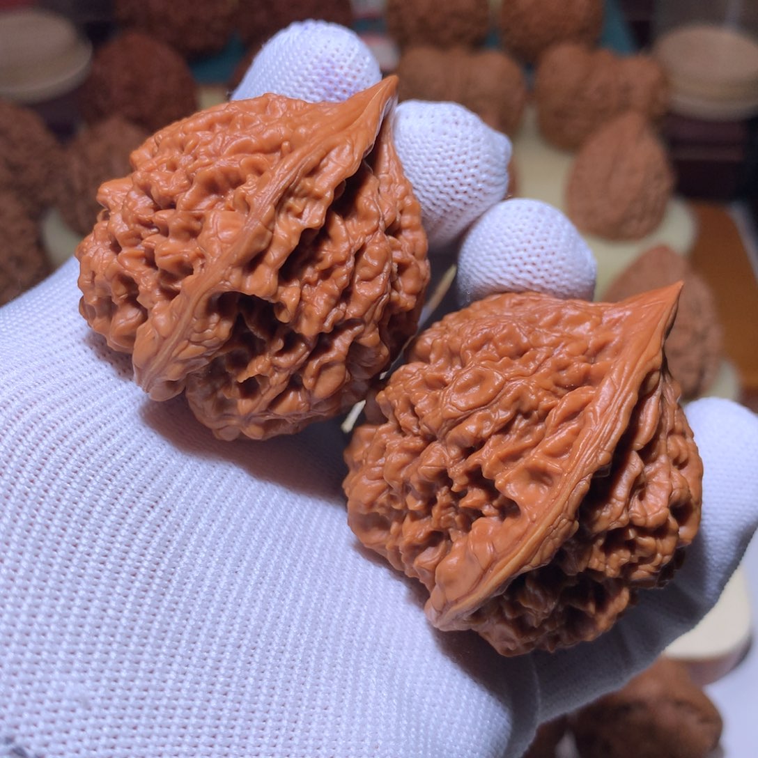 文玩核桃把件原装大官帽全品