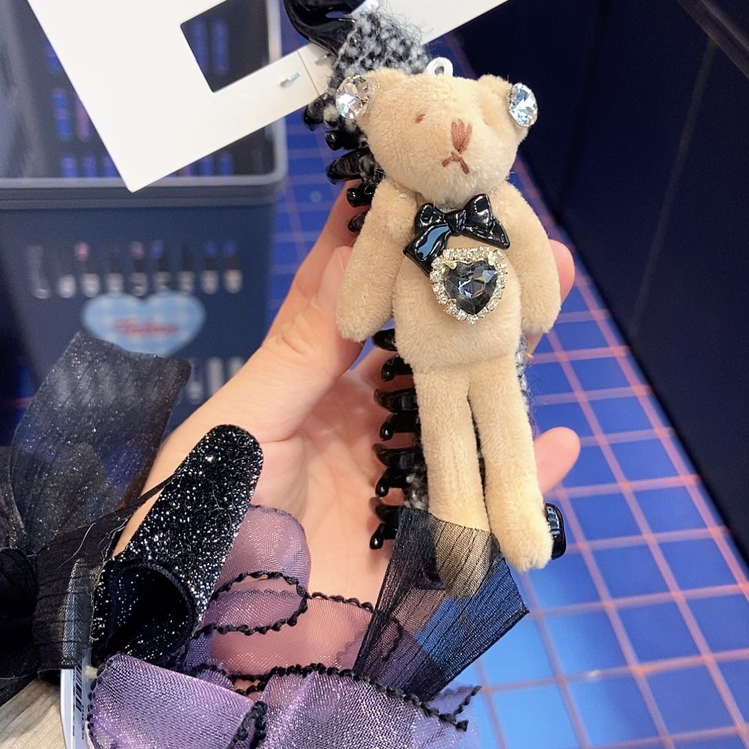 布艺非金属大号香蕉夹小熊绅士