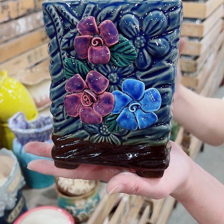 有孔，凑单福利满10元发货陶瓷多肉花盆！