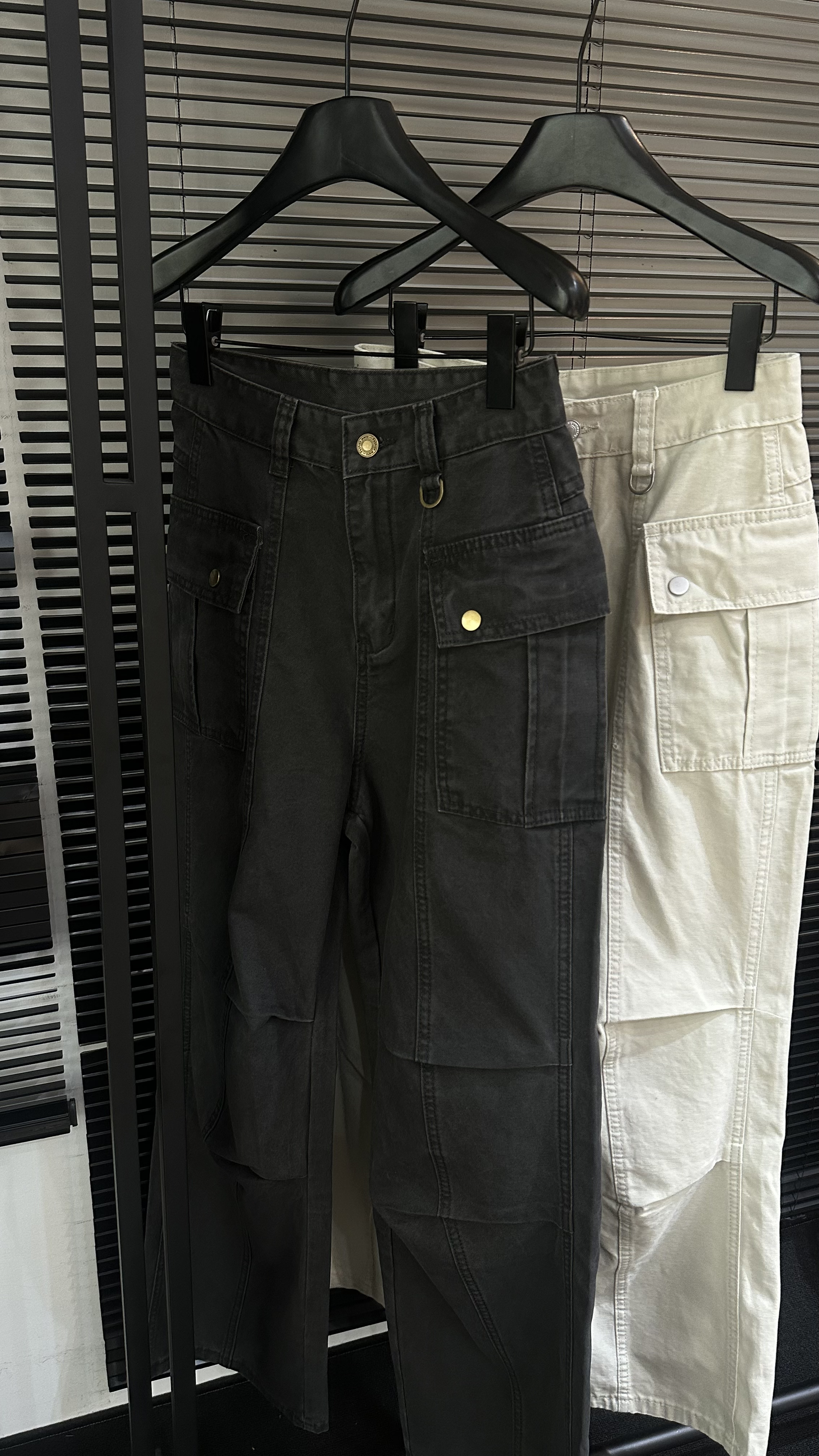 美式复古褶皱设计筒裤【DROMA】多口袋高街高腰宽松显瘦工装裤  