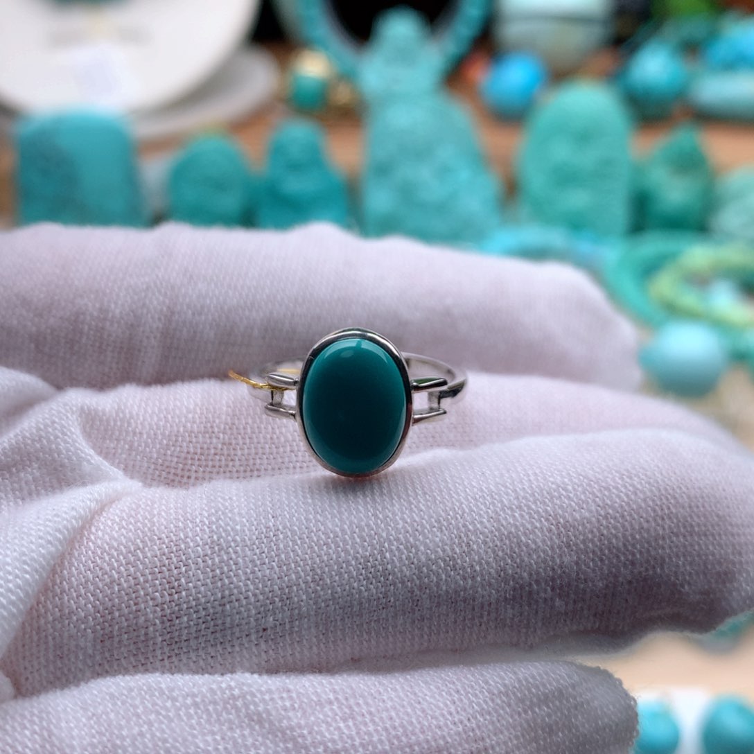 绿松石颈饰银S925镶嵌