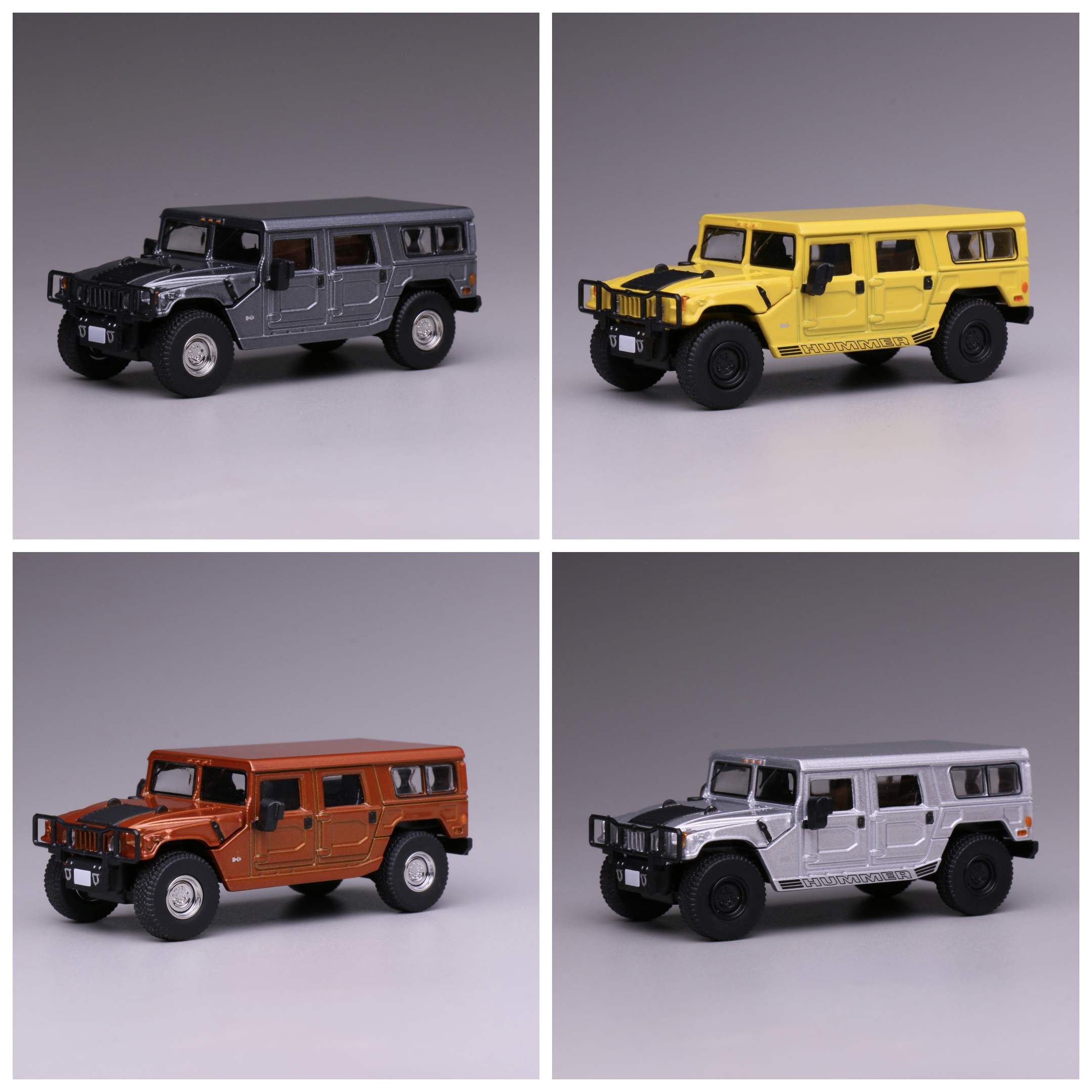 596 model 1:64比例悍马H1越野车真合金汽车模型引擎盖可开启摆件