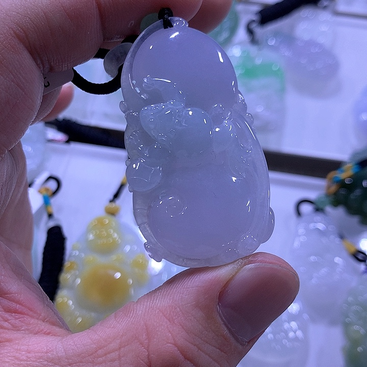 翡翠颈饰未镶嵌天然翡翠A货吊坠