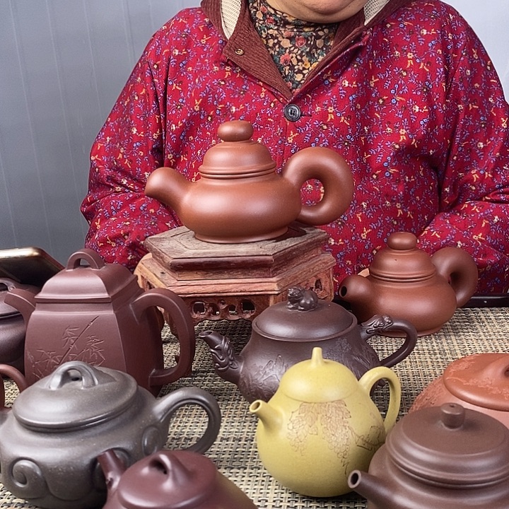 如***竹紫砂茶壶宜兴紫砂壶茶壶老丁山紫砂