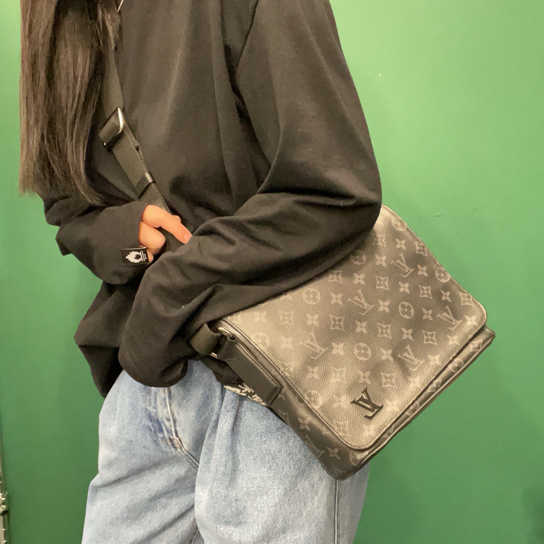 95新 LouisVuitton/路易威登 【KK】 88 1151 黑色老花邮差单肩包
