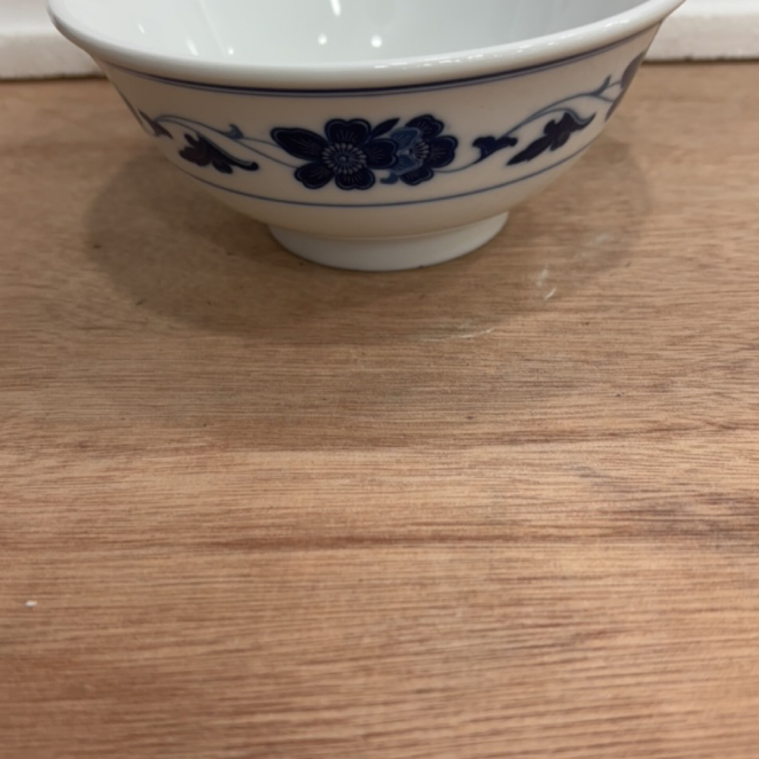 釉下五彩饭碗13.8cm微瑕