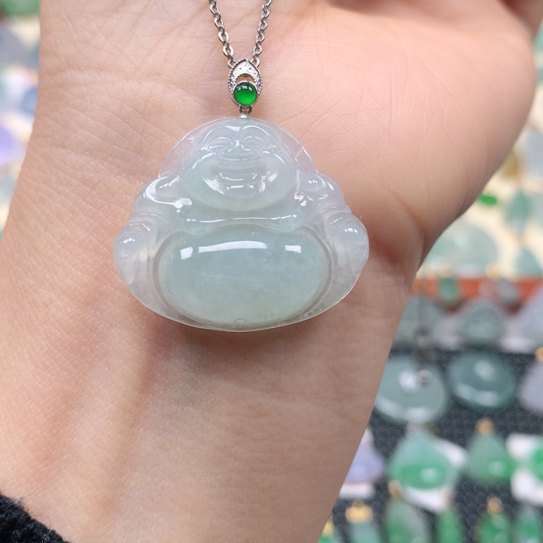 【闪购商品】翡翠吊坠(不含链)18K金镶嵌