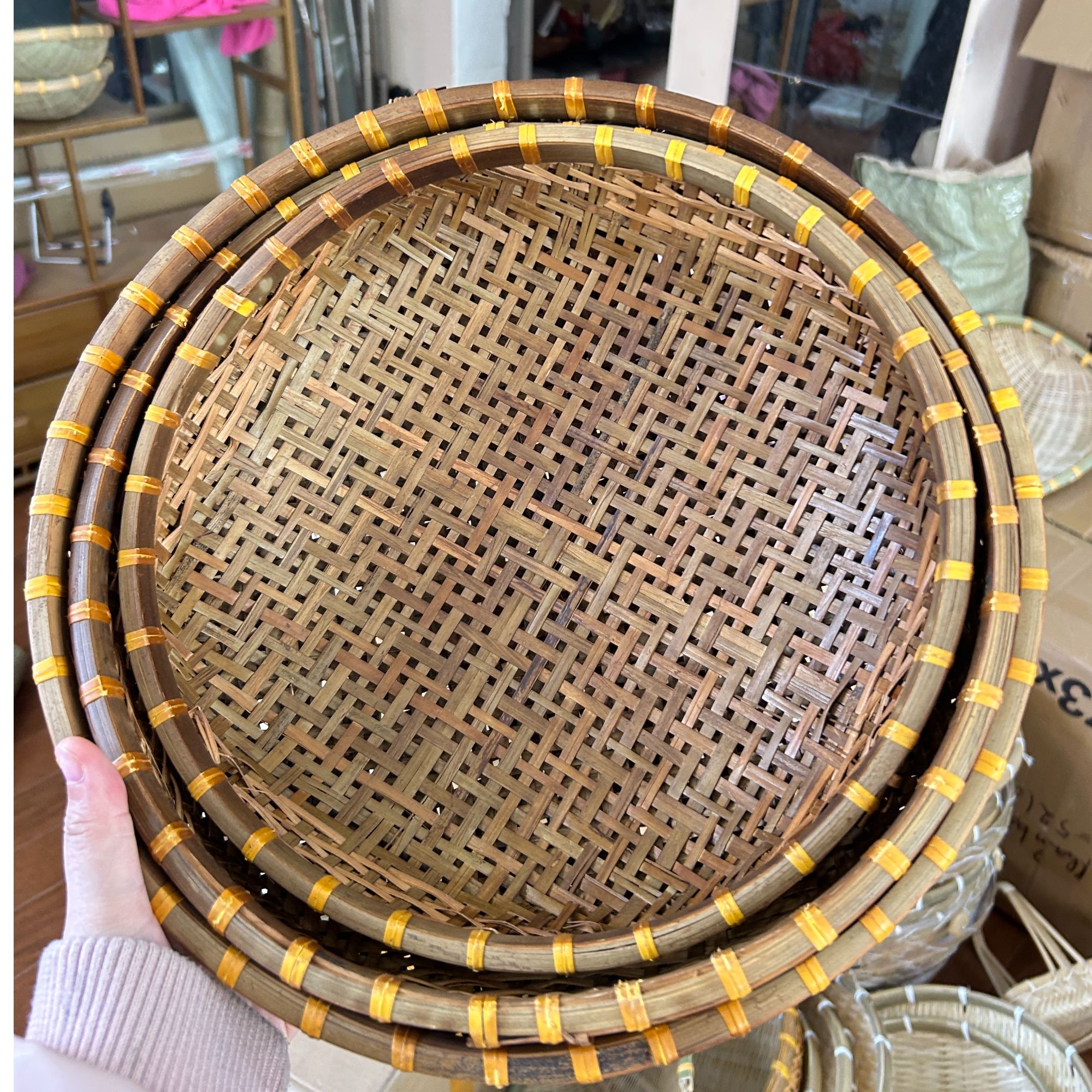 竹青馒头筐25.28.30公分