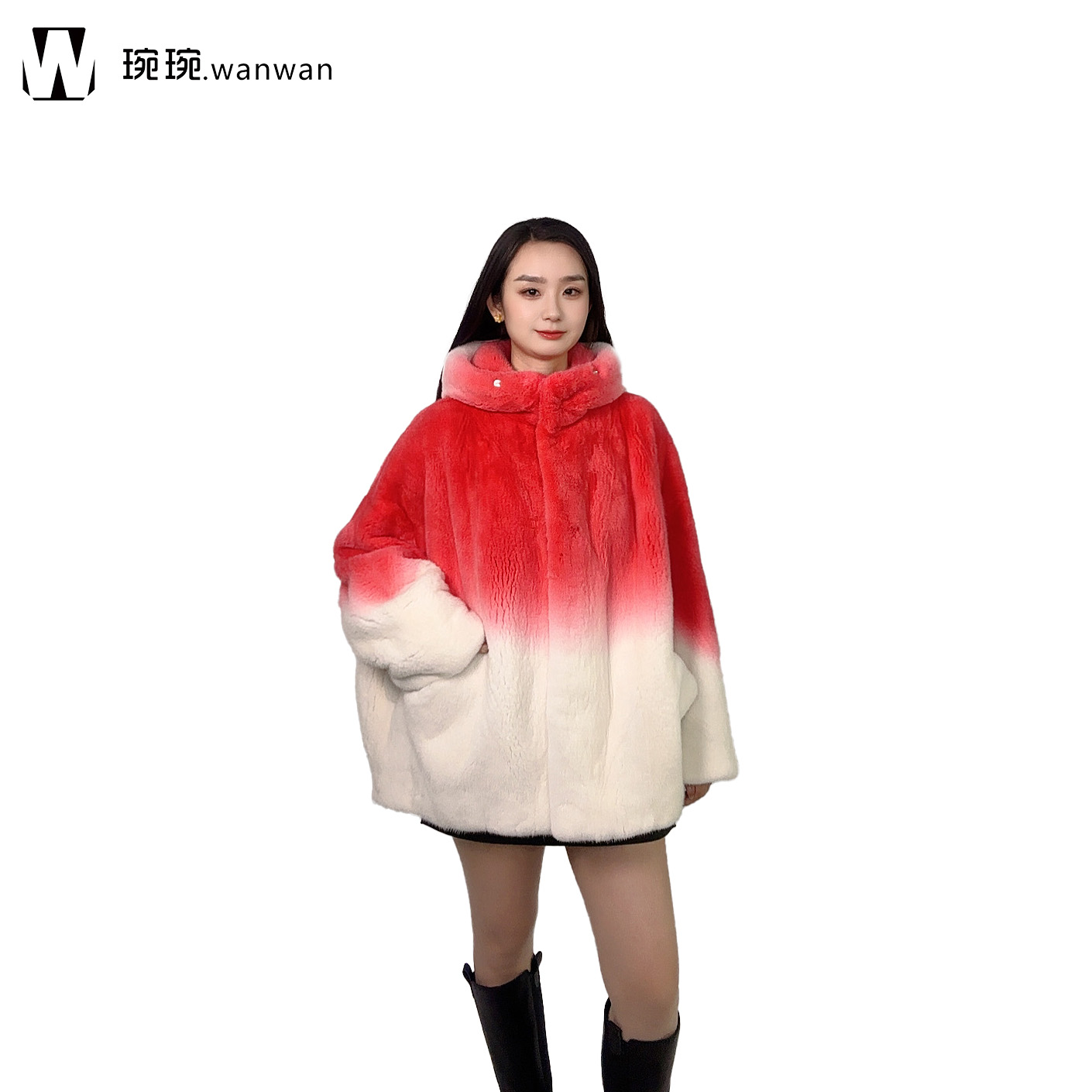 三髦【琬琬.wanwan】“女王贝”设计师进口水貂皮草外套