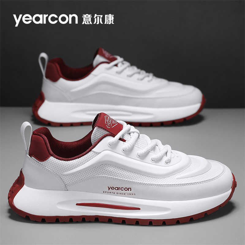 意尔康男鞋2025新款超火爆款夏季透气薄款网面运动男士增高老爹鞋