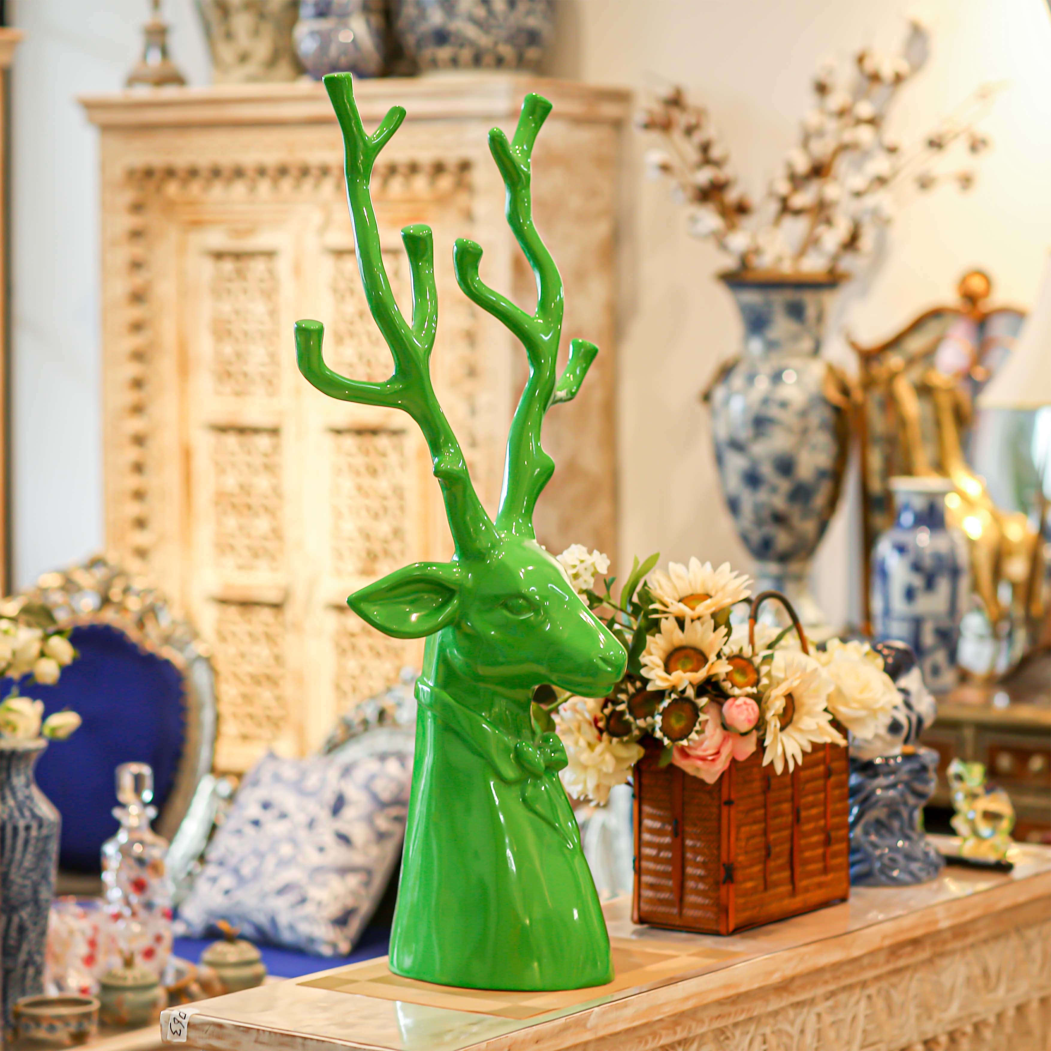 【本尼家】CH11卡通彩绘鹿先生设计师款时尚装饰客厅卧室玄关摆件