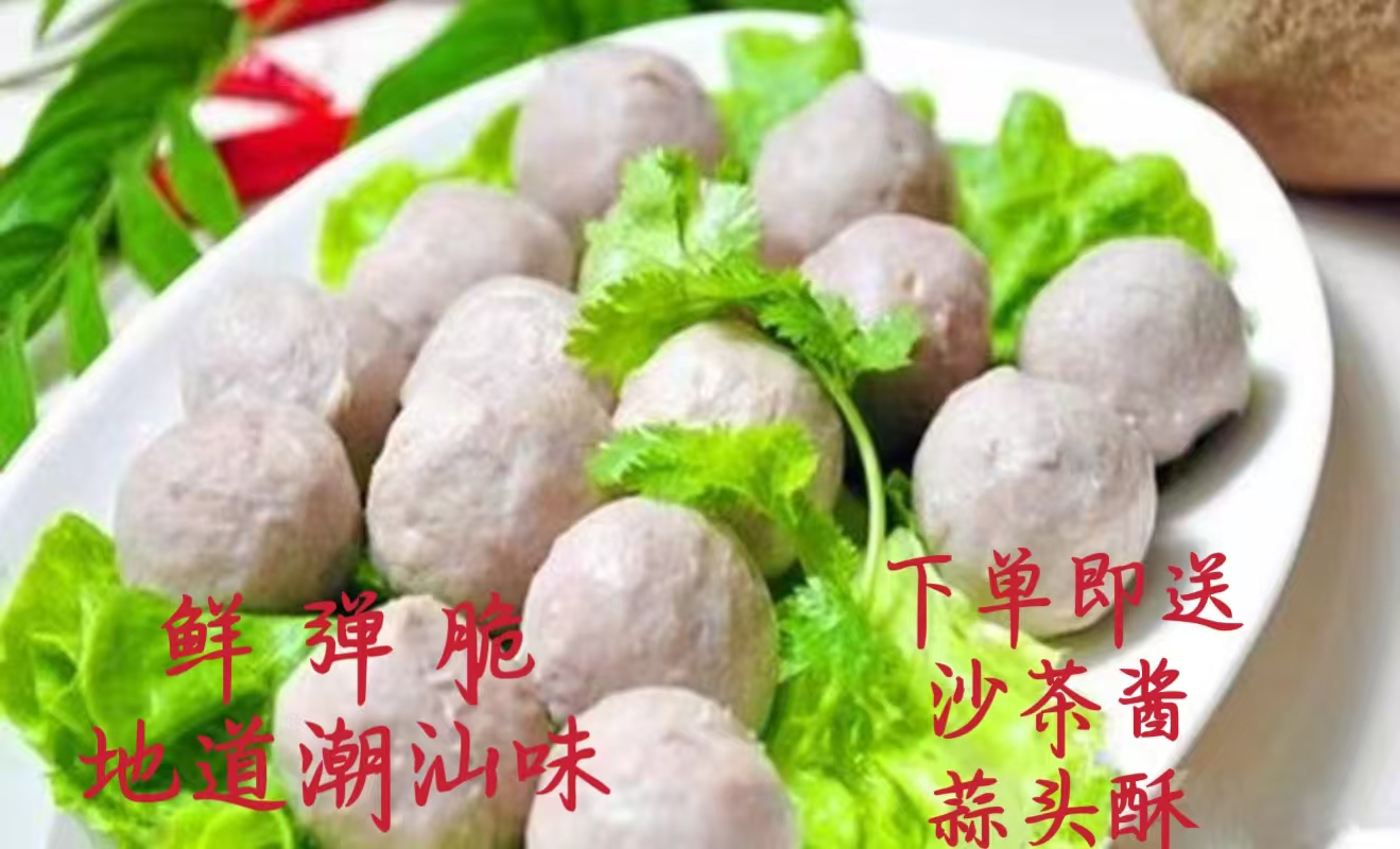 《君葆乐》潮汕风味猪肉丸食材新鲜烧烤火锅食材鲜弹脆美味