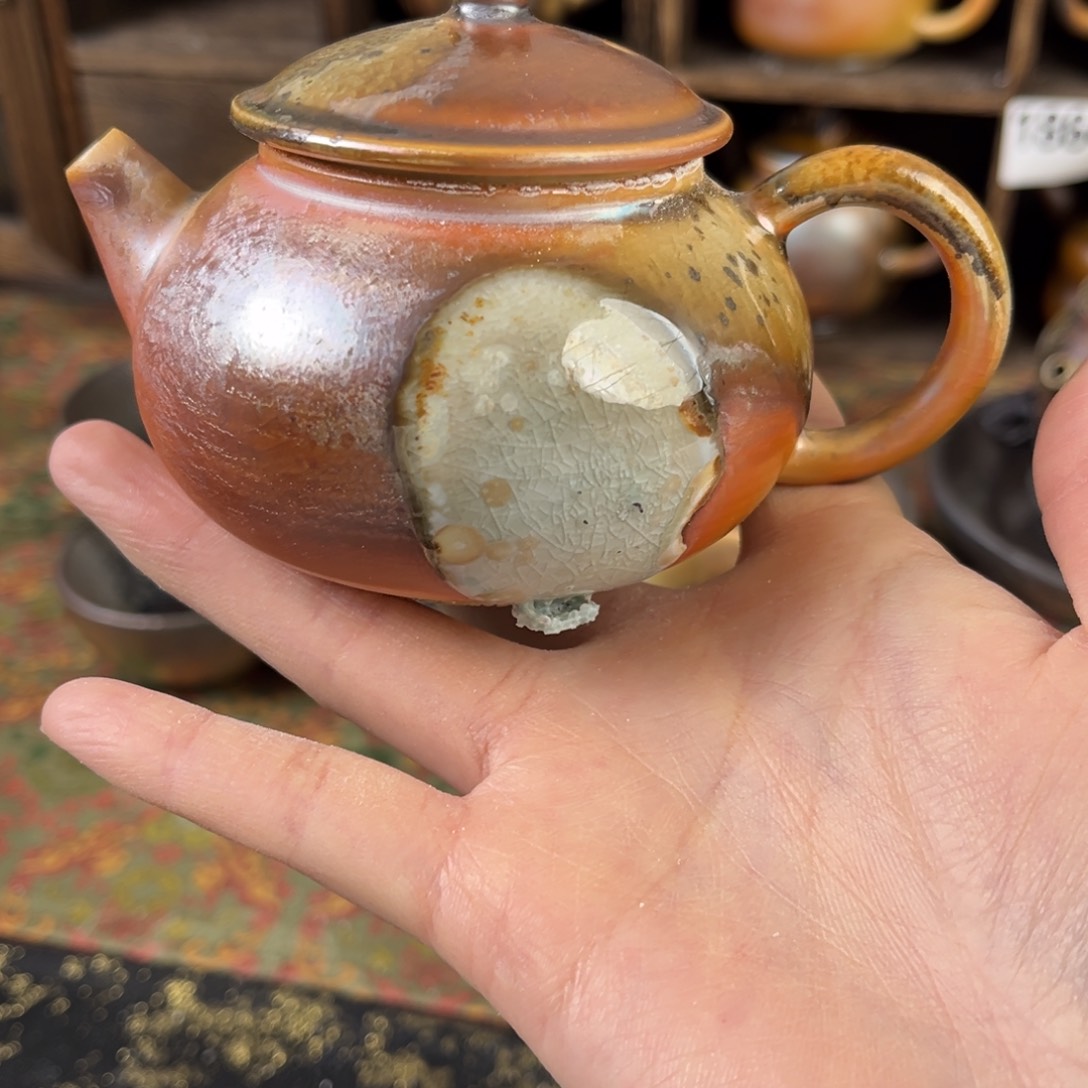 摆件柴烧茶器窑宝壶