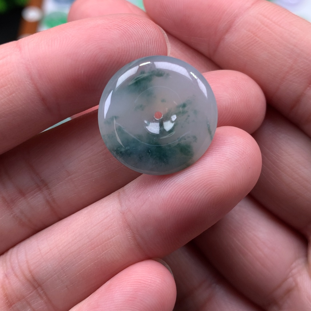 翡翠吊坠(不含链)未镶嵌平安扣