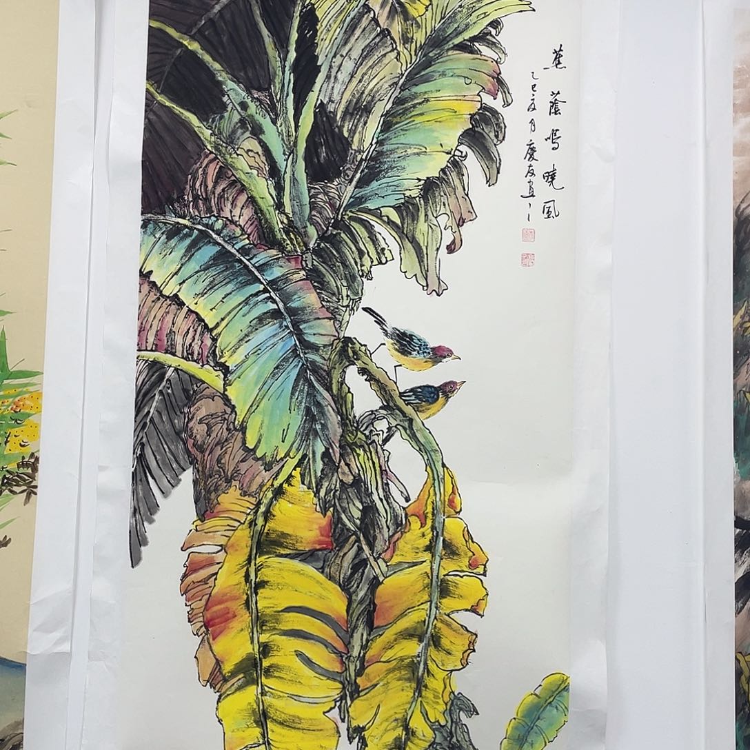 国画国画作品小姐姐放漏…