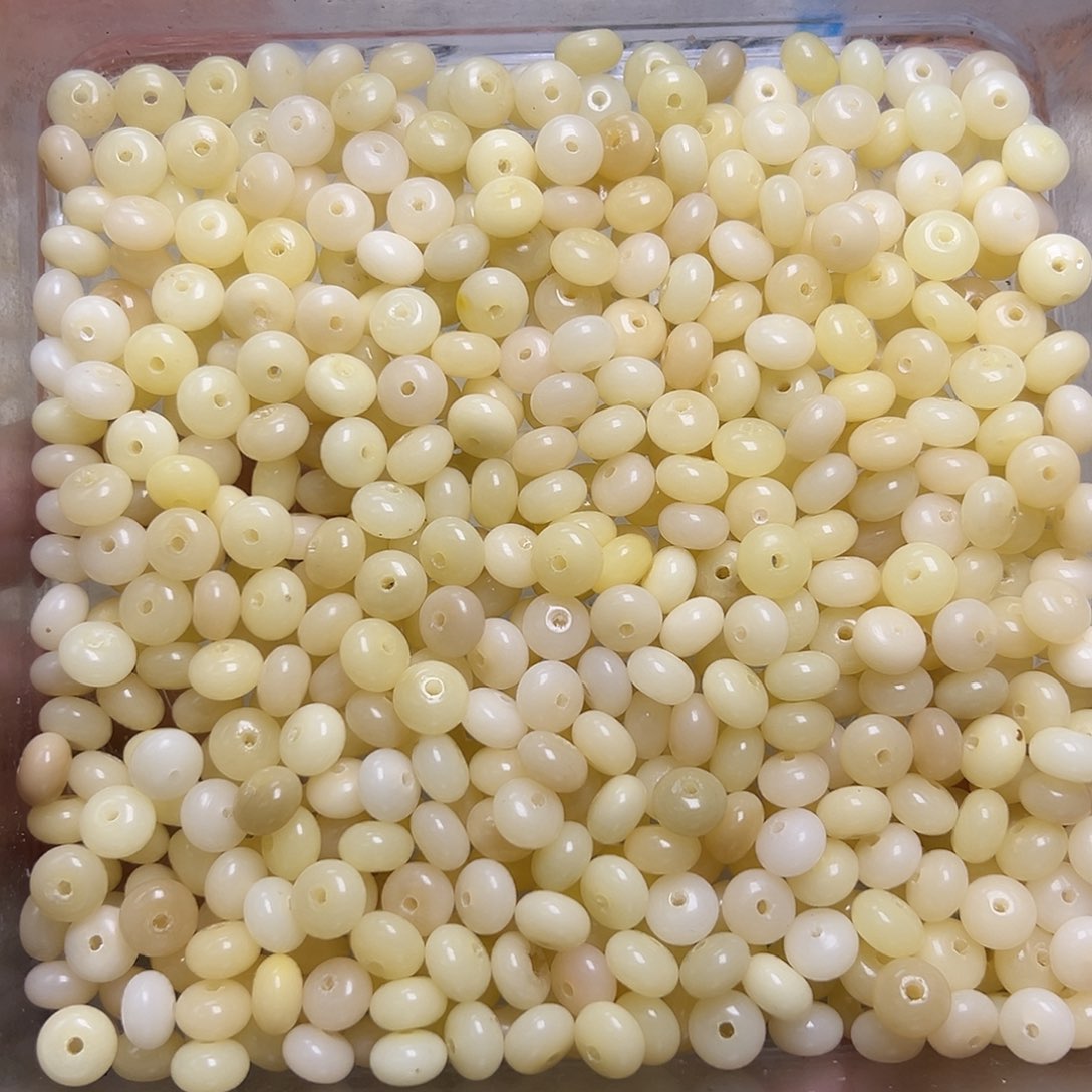 菩提根/象牙果吊坠微瑕卡9奶油黄算盘200颗