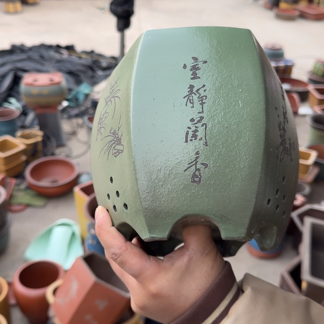 紫砂花盆瑕疵和瑕疵