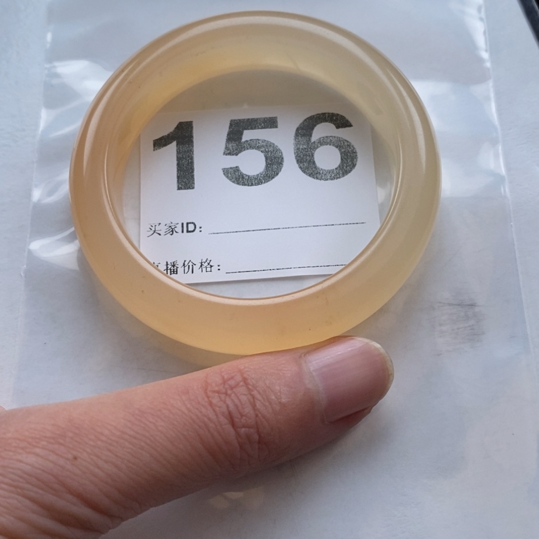 石英质玉（黄龙玉）手镯未镶嵌八***妈156手镯56圈口