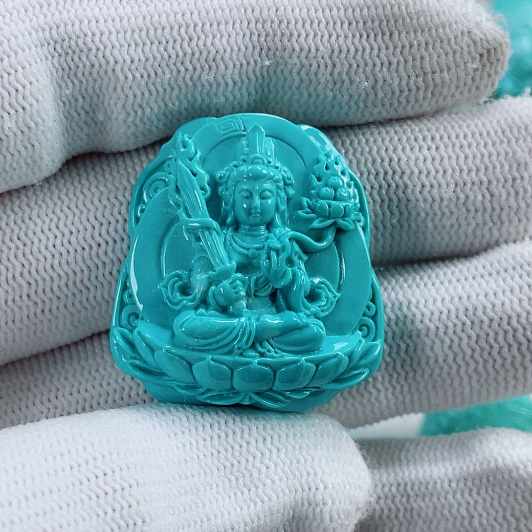 未镶嵌绿松石车挂
