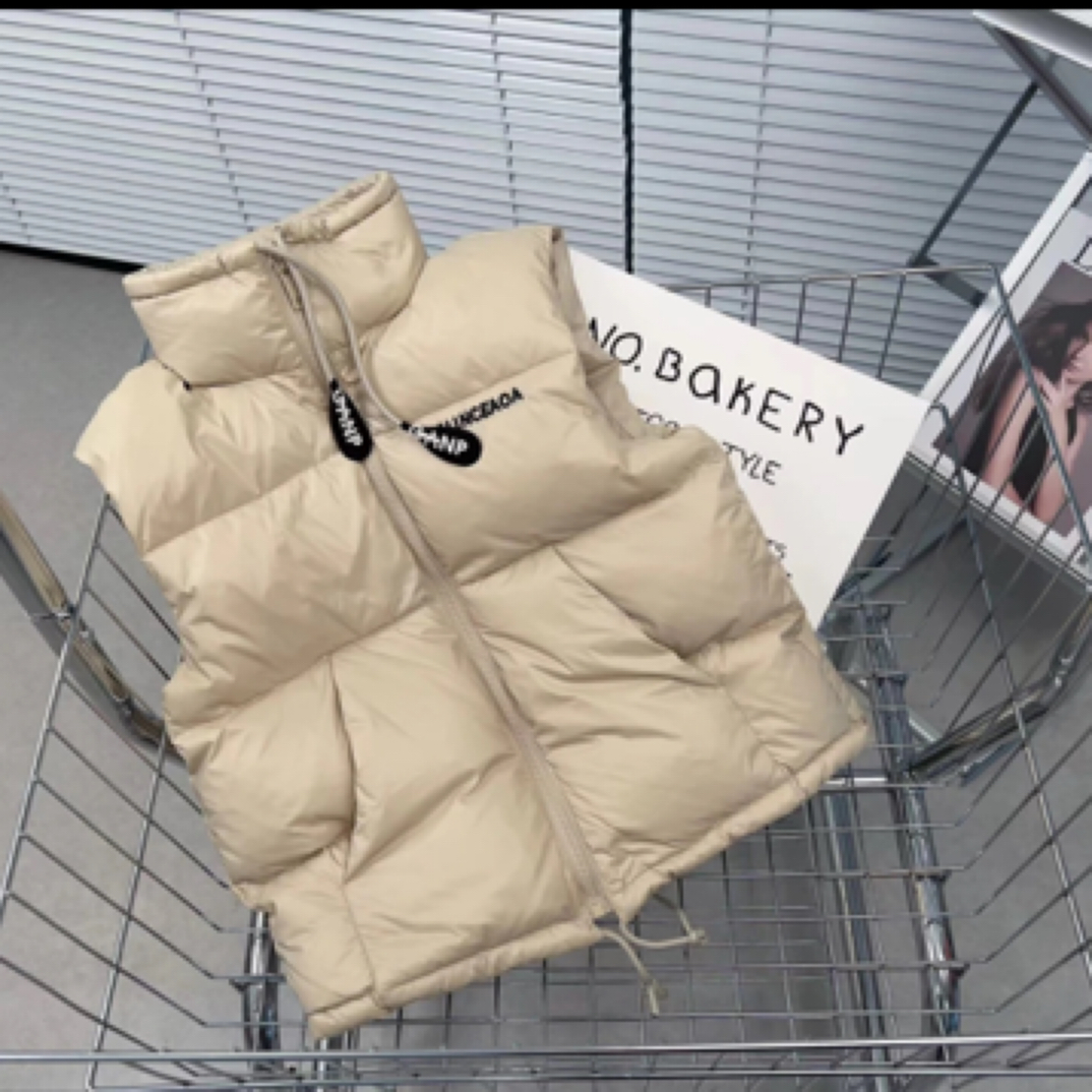 么么鱼2023新款冬季男女童加厚羽绒马甲中大童90白鸭绒保暖洋气