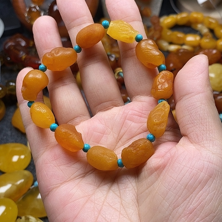 裸石琥珀未镶嵌海漂手串