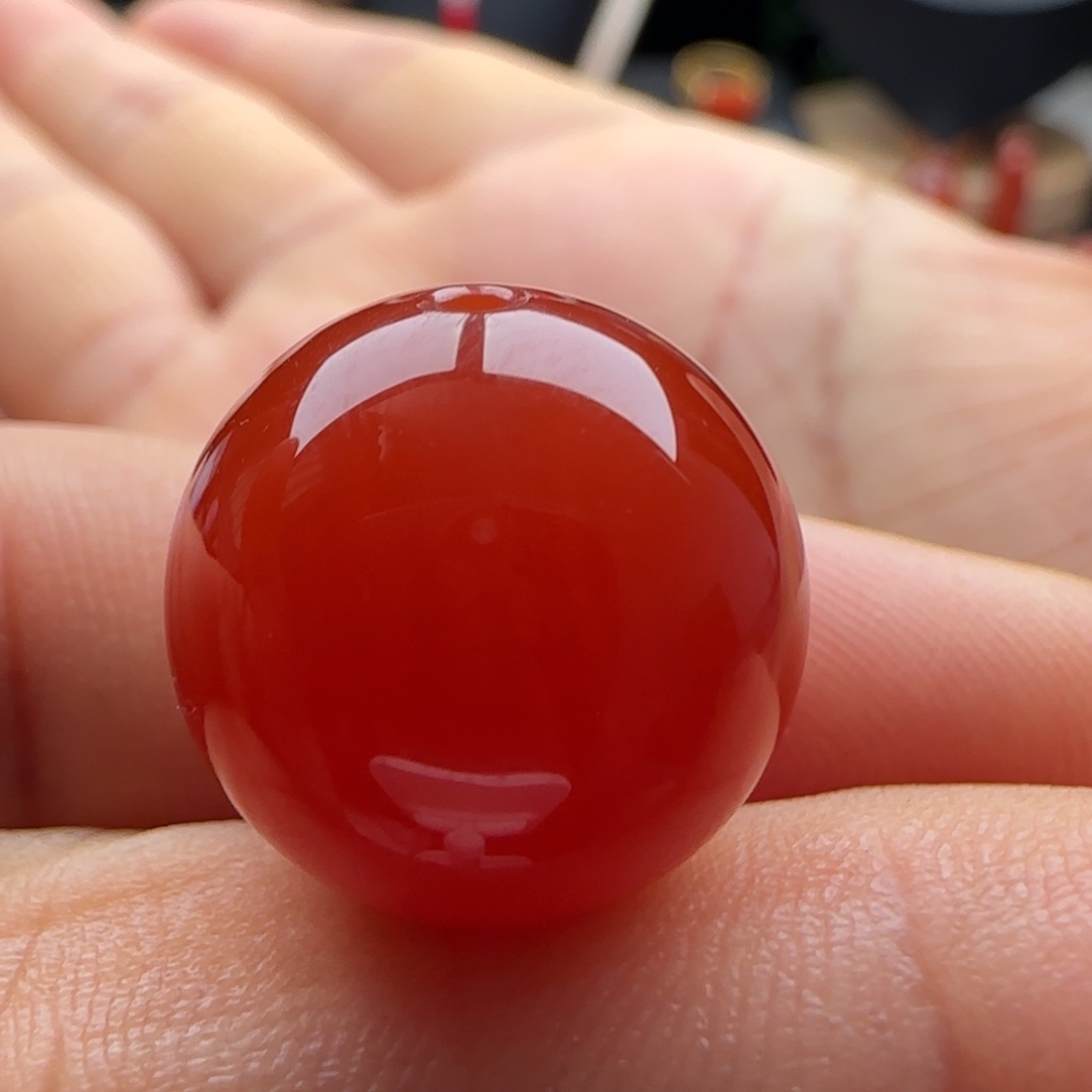 南红玛瑙未镶嵌圆珠16.4