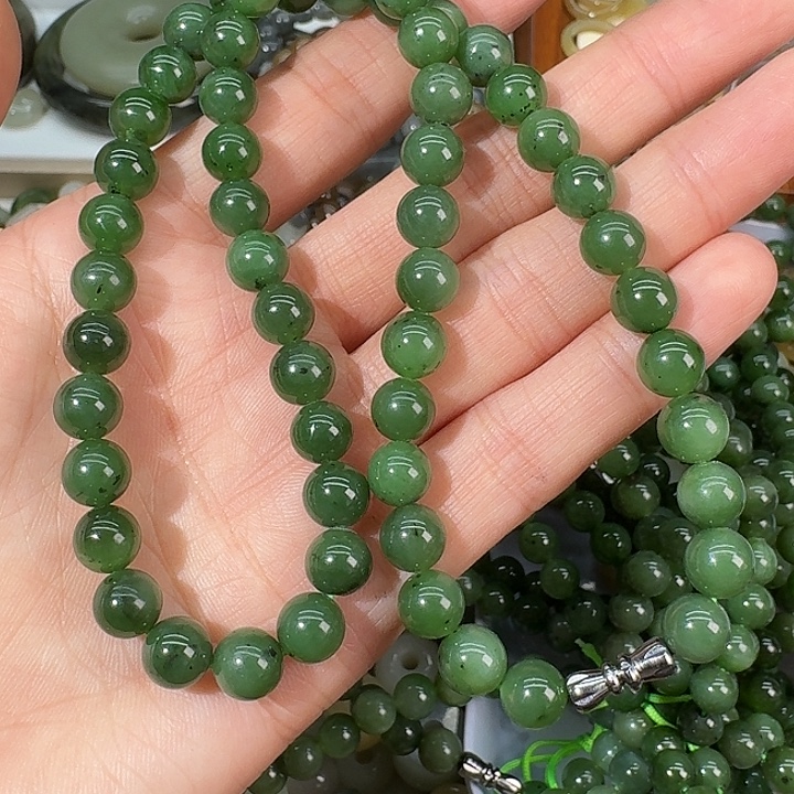 和田玉（碧玉）未镶嵌颈饰8mm