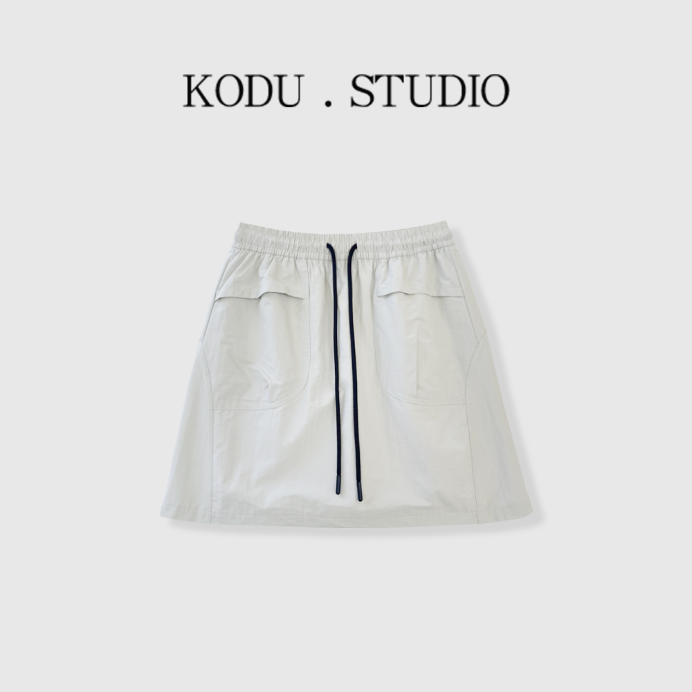 Y【刻度KODU】SD-5475夏季新品户外运动休闲百搭抽绳口袋工装半裙
