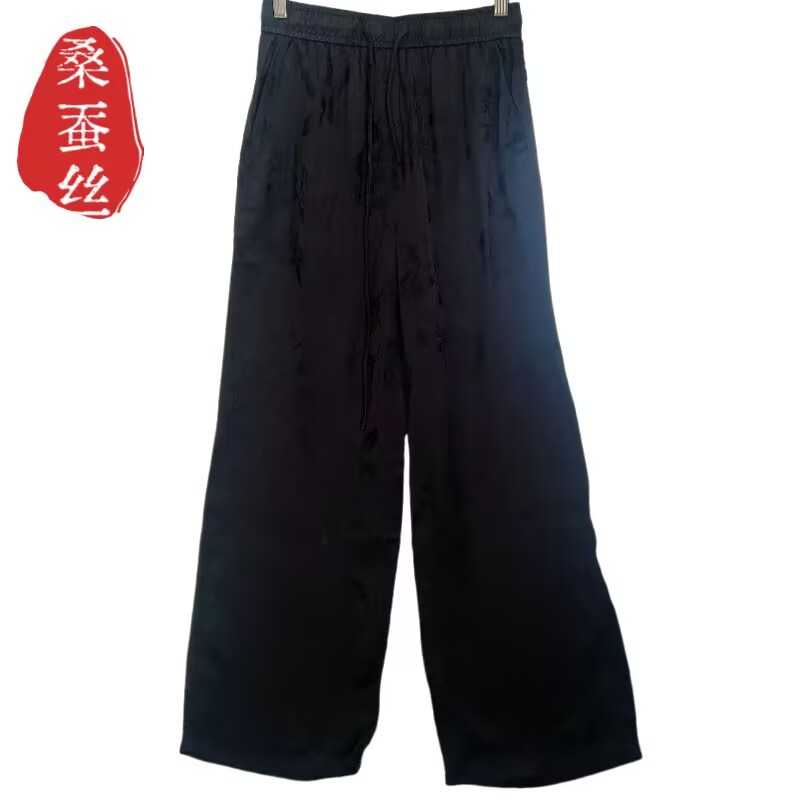 652裤王【蝶恋花】国风新中式时尚减龄显瘦女式花萝高腰窄版直筒裤