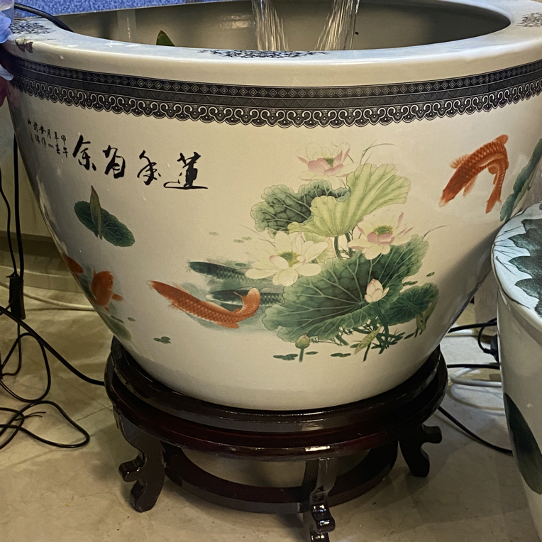 直播间同款，53直径连年有鱼+十字底座