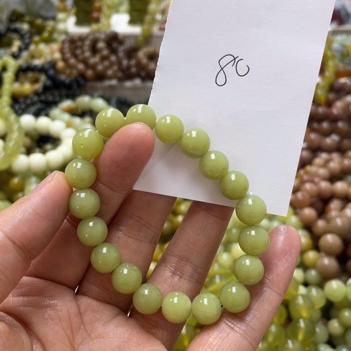 未镶嵌蛇纹石玉手链