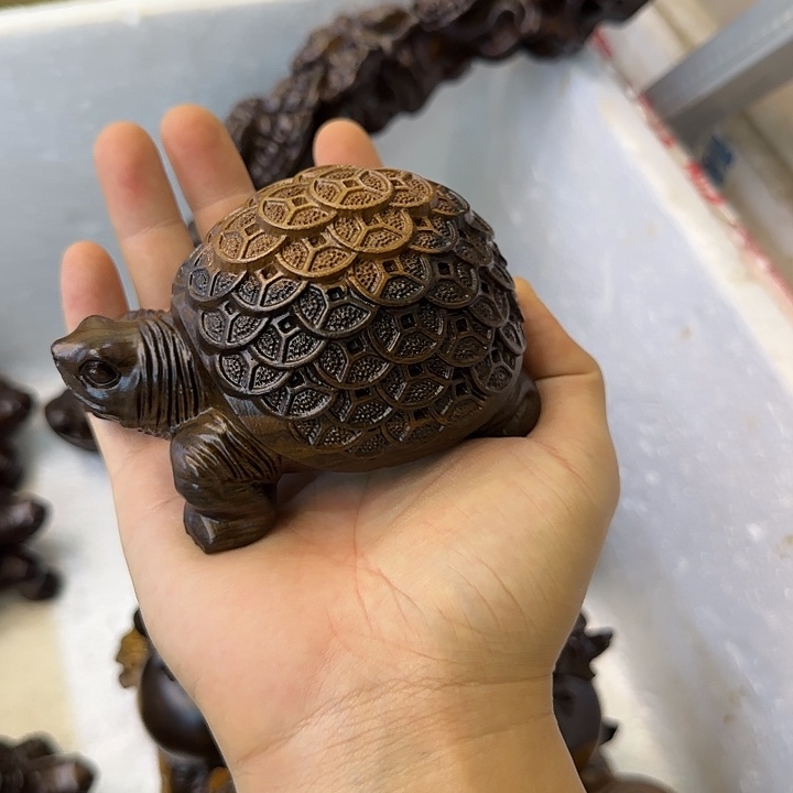 木黑檀木12双色金钱龟一只