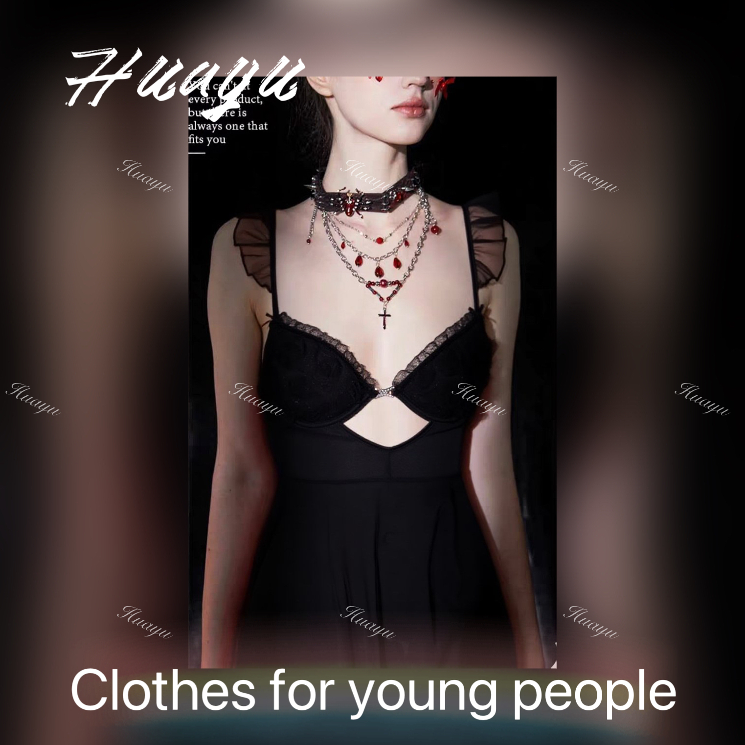 瑰若 【80-160】夏款弹力网纱蕾丝性感法式木耳边钢圈胸垫吊带睡裙