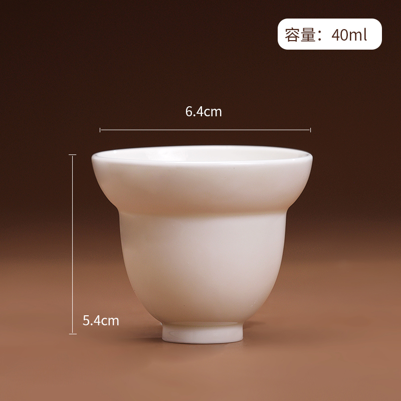 【定瓷】葫芦杯（白） 家用主人杯 40ml