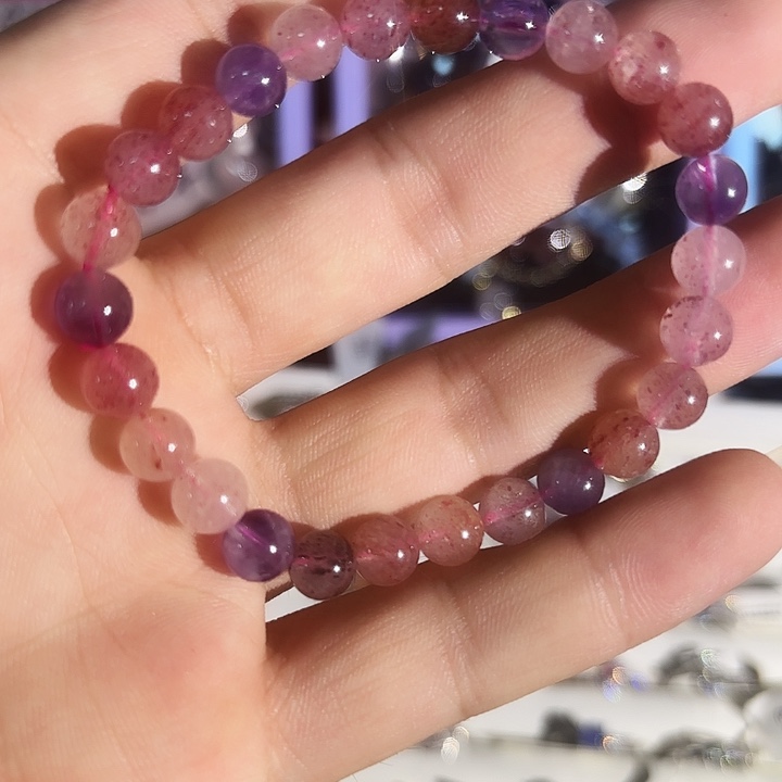 烟晶手链未镶嵌天然水晶超七手链1