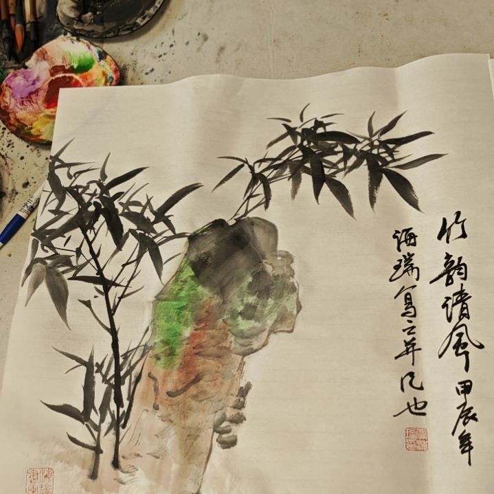 国画贾海瑞老师现场定制