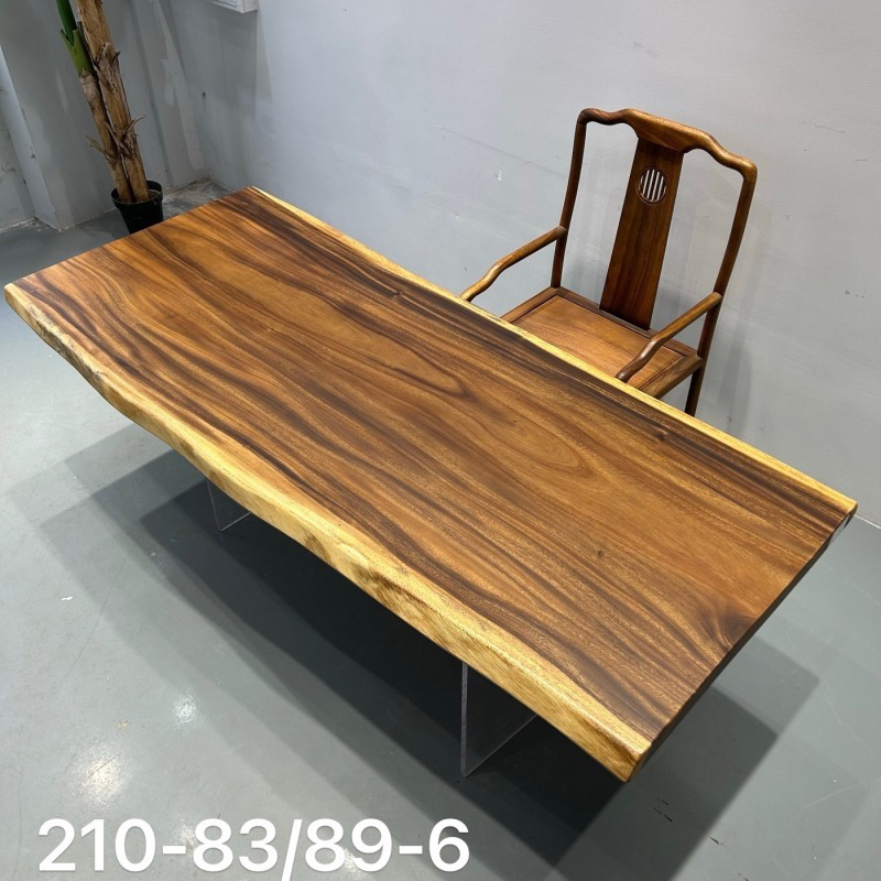 斐济实木胡桃木大板尺寸：210-83/89-6