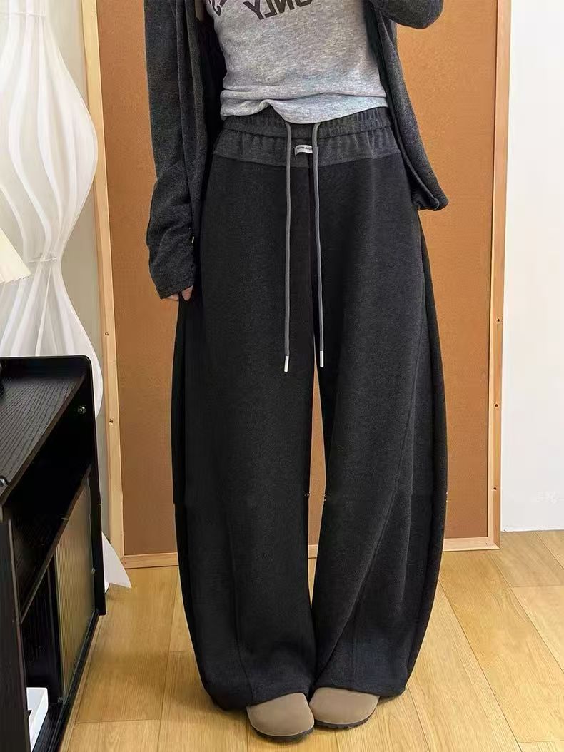 【锦衣服饰】YQ 1118欧款加绒撞色香蕉裤