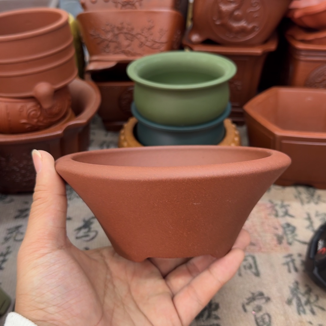 紫砂花盆宜兴紫砂正品13.5x5