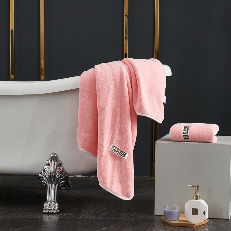 【尾单折扣】牛奶绒浴巾毛巾套装