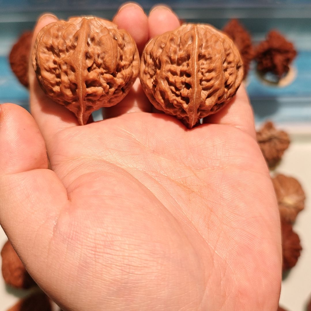 口***宏吊坠文玩核桃龙江锤精配对39尺寸