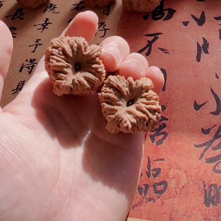 文玩核桃吊坠35+拉丝凹底聚宝盆