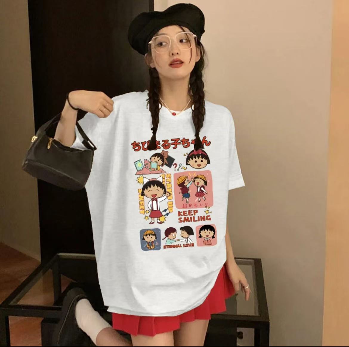 满翼宽松夏季印花卡通动漫短袖吸汗孕妇装时尚上衣T恤ins百搭