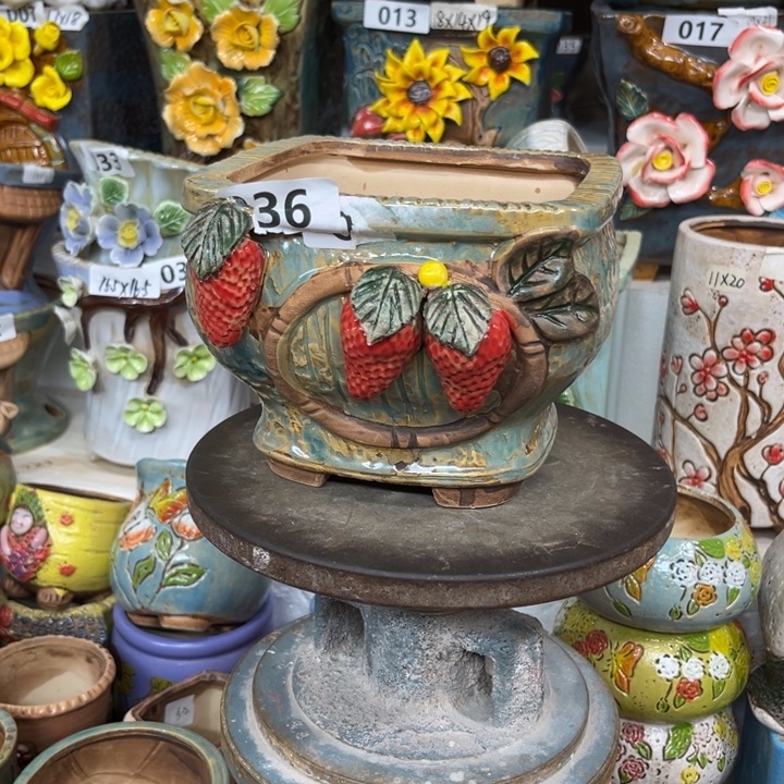 紫砂花盆粗陶材质多肉花盆