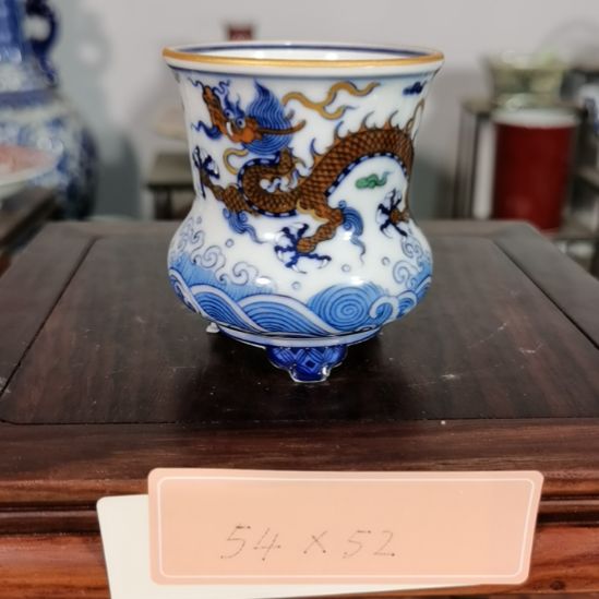 手工手绘釉盆大徳堂