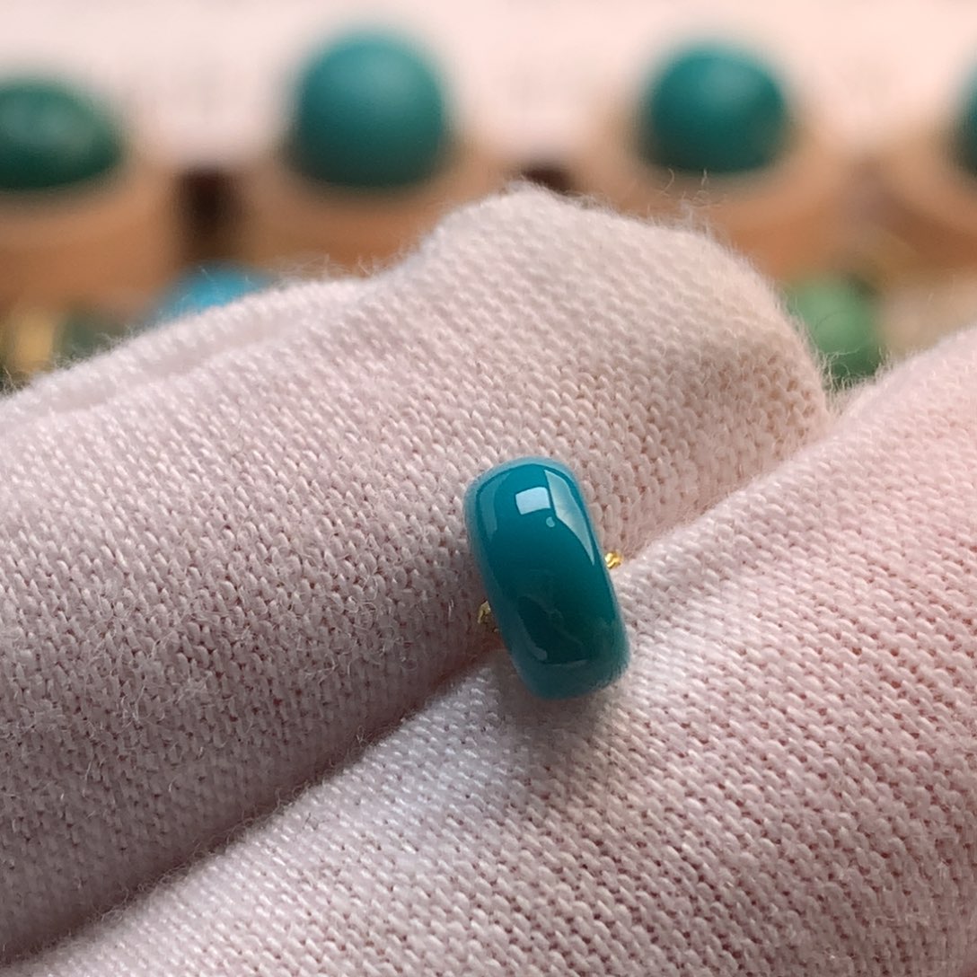 绿松石合金挂件7.2mm