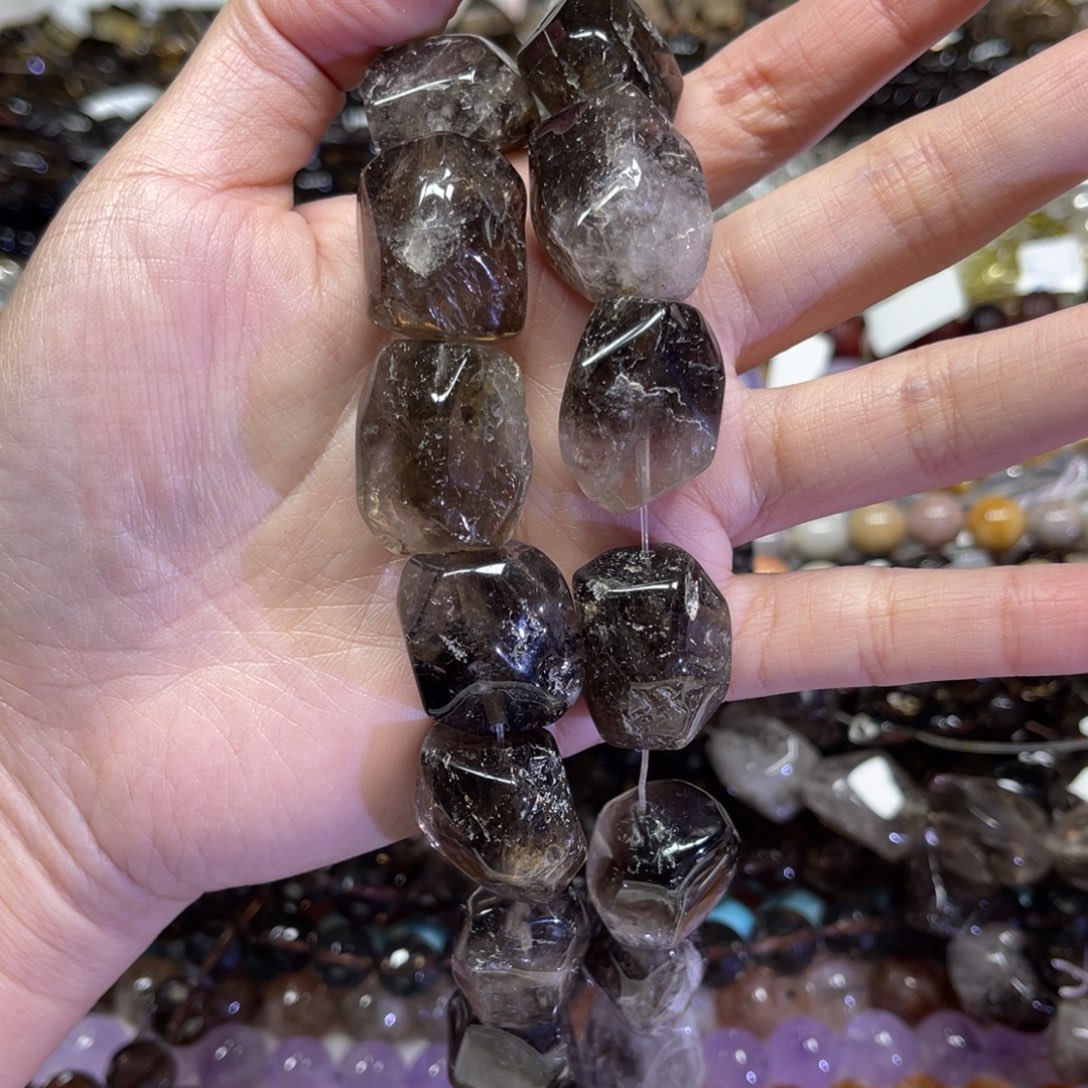 Л***а玛瑙/玉髓散珠茶晶