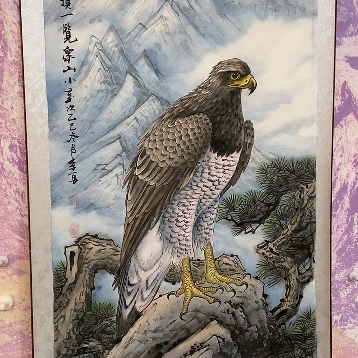 国画李勇中国画雄鹰作品