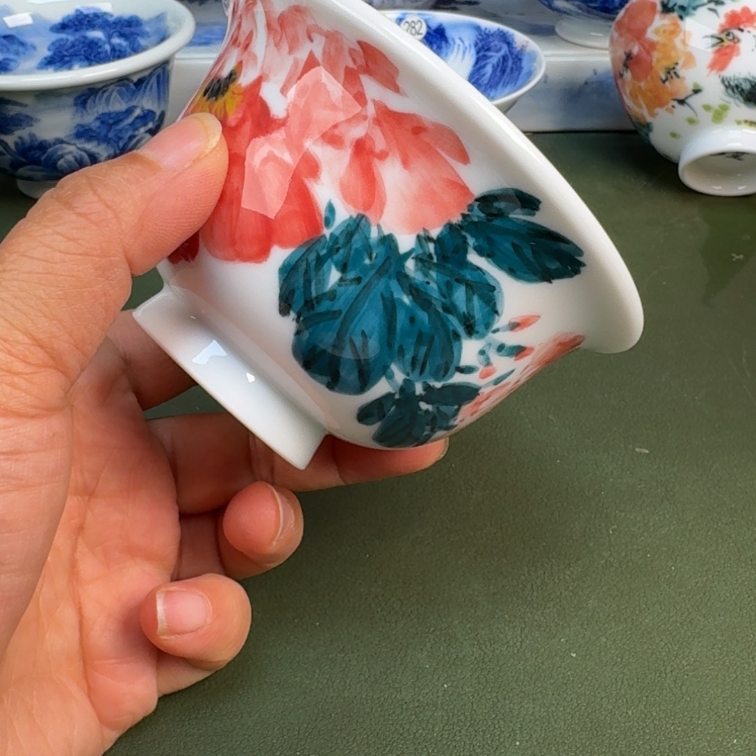 陶景德镇纯手绘茶具圆圆244